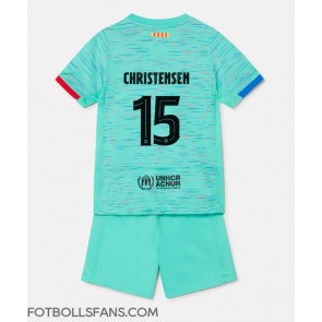 Barcelona Andreas Christensen #15 Replika Tredje Tröja Barn 2023-24 Kortärmad (+ Korta byxor)